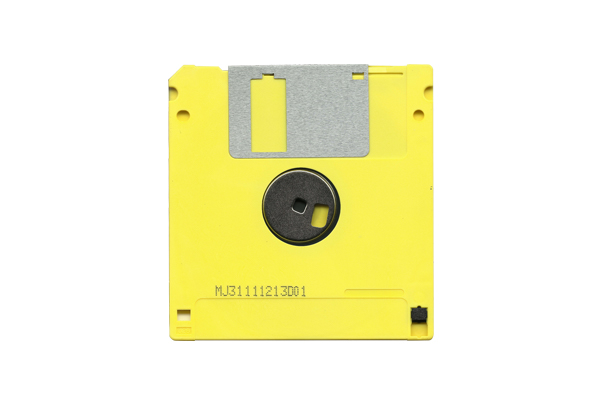 Yellow and Black Diskette
